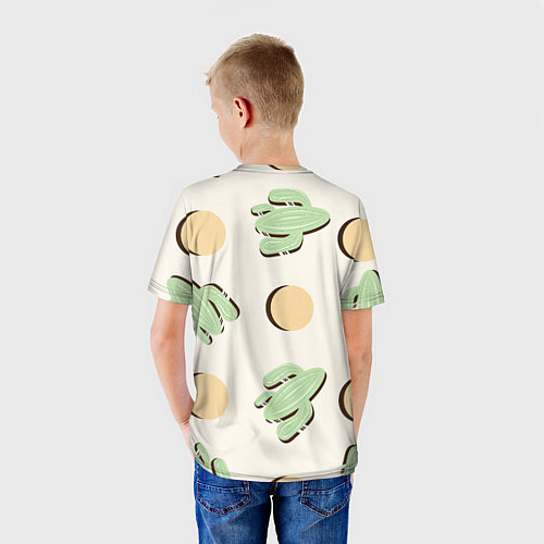 Детская футболка Пустынный кактус / 3D-принт – фото 4