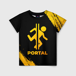 Детская футболка Portal - gold gradient