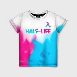 Детская футболка Half-Life neon gradient style: символ сверху