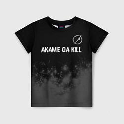 Футболка детская Akame ga Kill glitch на темном фоне: символ сверху, цвет: 3D-принт