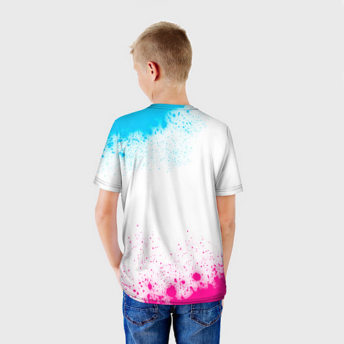 Детская футболка Brawl Stars neon gradient style / 3D-принт – фото 4