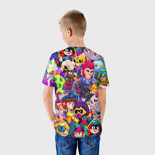 Детская футболка Brawl stars all pattern / 3D-принт – фото 4
