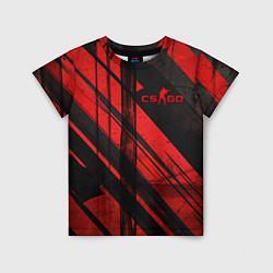 Детская футболка CS GO black and red