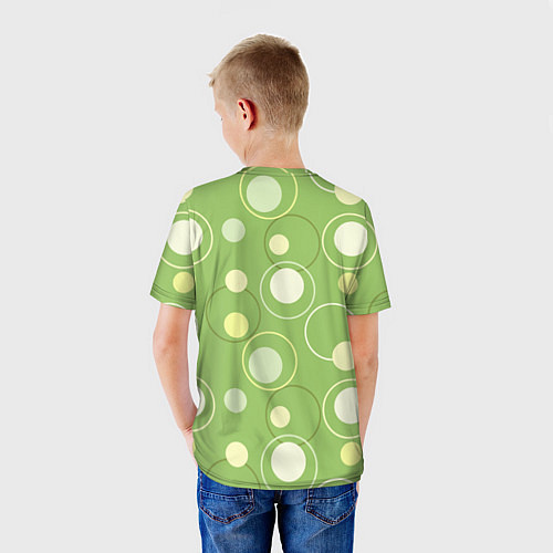 Детская футболка Зеленое ретро / 3D-принт – фото 4