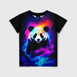 Детская футболка Панда и краски