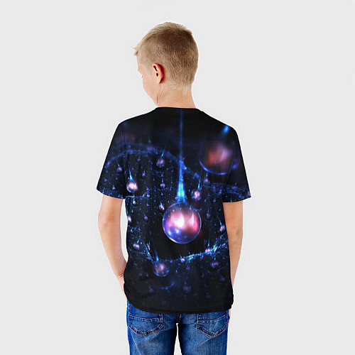 Детская футболка Нейроны воды в космосе / 3D-принт – фото 4