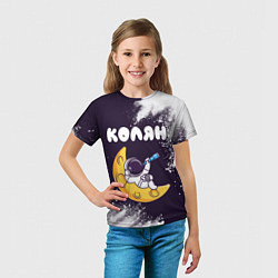 Футболка детская Колян космонавт отдыхает на Луне, цвет: 3D-принт — фото 2