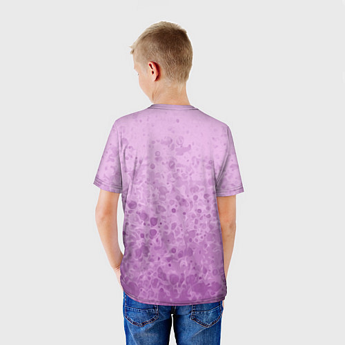 Детская футболка Абстракция светло-сиреневый / 3D-принт – фото 4