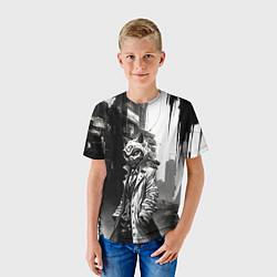 Футболка детская Кибернетический кицунэ, цвет: 3D-принт — фото 2