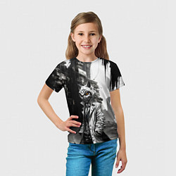 Футболка детская Кибернетический кицунэ, цвет: 3D-принт — фото 2