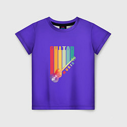 Детская футболка Абстрактная электрогитара из полигонов