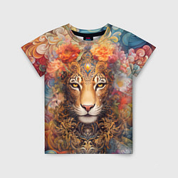 Детская футболка Леопард в тропиках