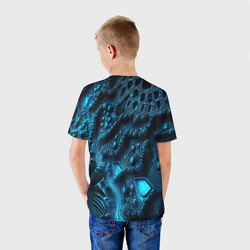 Детская футболка Cyberpunk ice blue / 3D-принт – фото 4