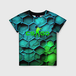 Детская футболка CS GO green blue