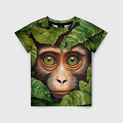 Детская футболка Обезьяна в джунглях