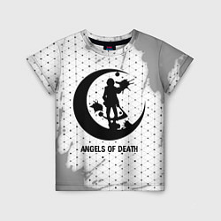 Детская футболка Angels of Death glitch на светлом фоне