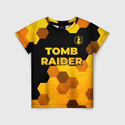 Детская футболка Tomb Raider - gold gradient: символ сверху