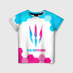 Детская футболка The Witcher neon gradient style