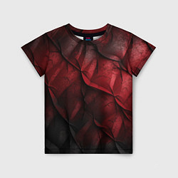 Детская футболка Black red texture