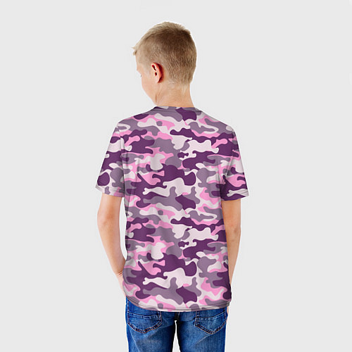 Детская футболка Модный камуфляж - милитари / 3D-принт – фото 4