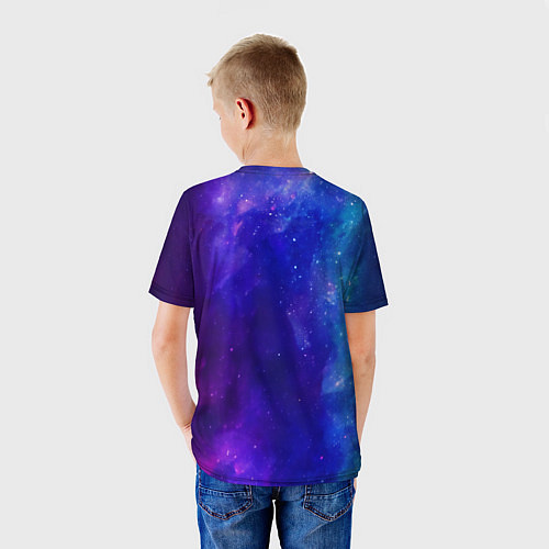 Детская футболка Волк космический / 3D-принт – фото 4