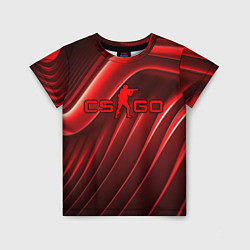 Детская футболка CS GO red abstract