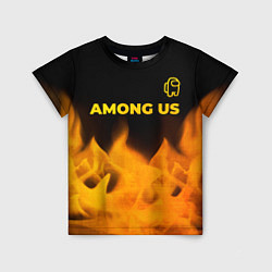 Детская футболка Among Us - gold gradient: символ сверху