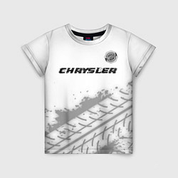 Детская футболка Chrysler speed на светлом фоне со следами шин: сим