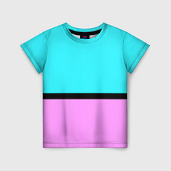 Детская футболка Двуцветный бирюзово-сиреневый