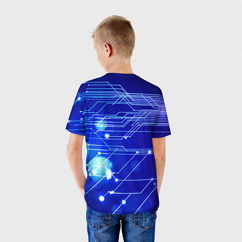 Детская футболка Потоковые линии / 3D-принт – фото 4