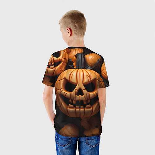 Детская футболка Pumpkin Halloween / 3D-принт – фото 4