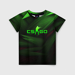 Детская футболка CS GO green logo