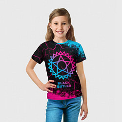 Футболка детская Black Butler - neon gradient, цвет: 3D-принт — фото 2