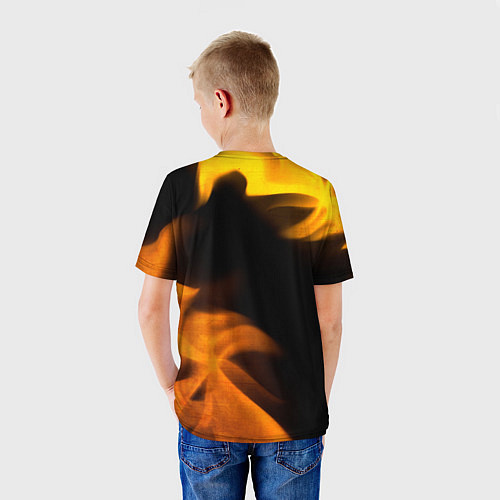 Детская футболка Opel - gold gradient: надпись, символ / 3D-принт – фото 4