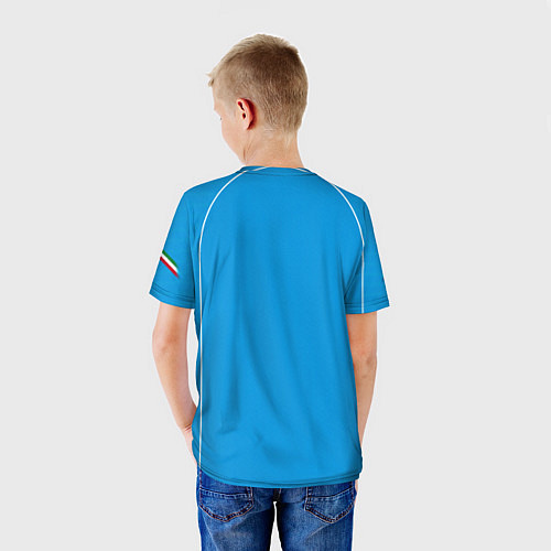Детская футболка ФК Наполи форма 2324 домашняя / 3D-принт – фото 4