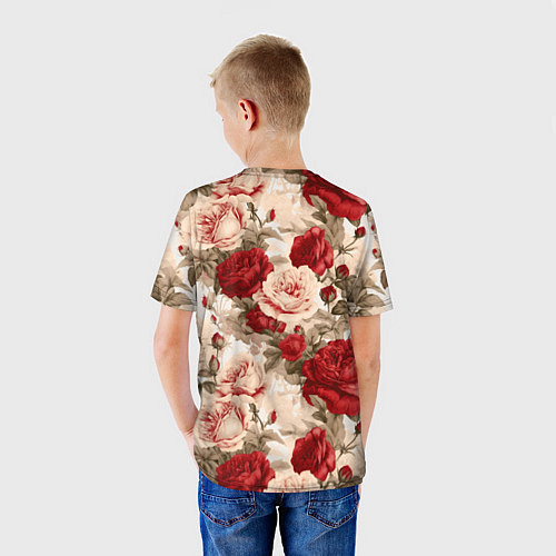 Детская футболка Розы паттерн / 3D-принт – фото 4