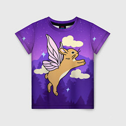 Детская футболка Лунный кролик с крыльями