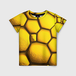 Футболка детская Желтые объемные плиты, цвет: 3D-принт