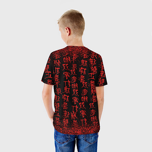 Детская футболка Дракон и катана - иероглифы / 3D-принт – фото 4
