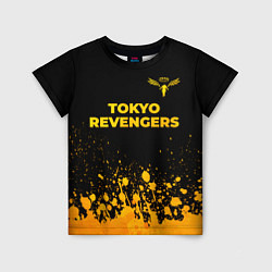 Детская футболка Tokyo Revengers - gold gradient: символ сверху