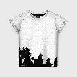 Детская футболка Стилизация ёлки зима