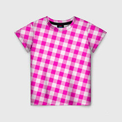 Детская футболка Розовая клетка Барби