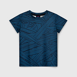 Детская футболка Стилизация трава тёмно-синий