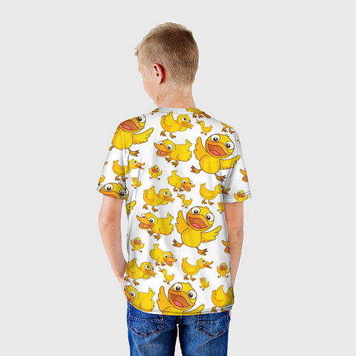 Детская футболка Yellow ducklings / 3D-принт – фото 4