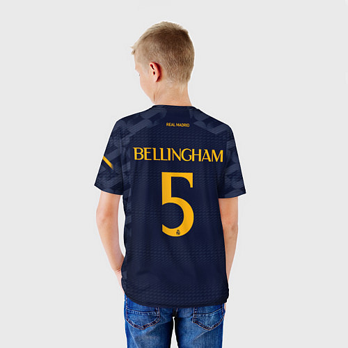 Детская футболка Беллингем Реал Мадрид форма 2324 гостевая / 3D-принт – фото 4