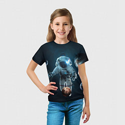 Футболка детская Космонавт планеты, цвет: 3D-принт — фото 2