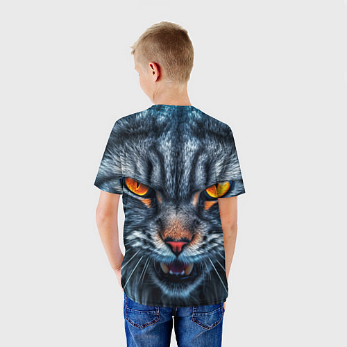 Детская футболка Angry cat / 3D-принт – фото 4