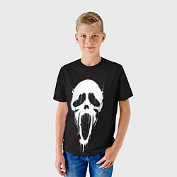 Футболка детская Лицо призрака, цвет: 3D-принт — фото 2