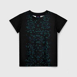 Детская футболка Абстракция чёрные узоры