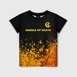 Детская футболка Angels of Death - gold gradient: символ сверху